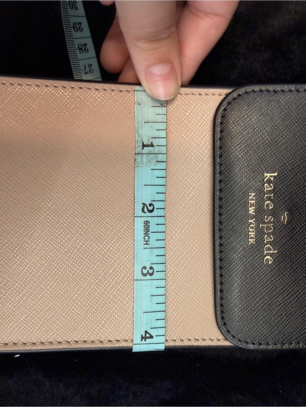 kate spade Black and beige Crossbody Phone Pouch - Picture 4 of 7